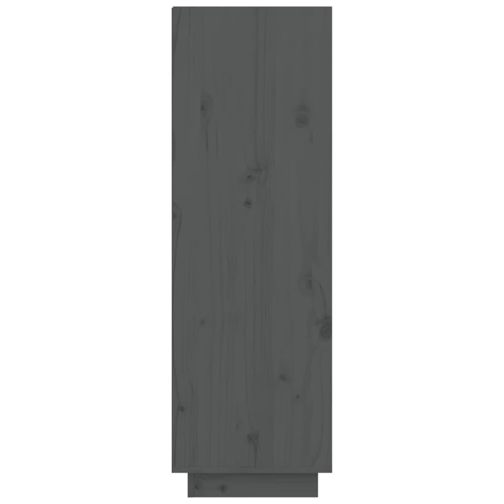 Schoenenkast 60x34x105 cm massief grenenhout grijs - Griffin Retail