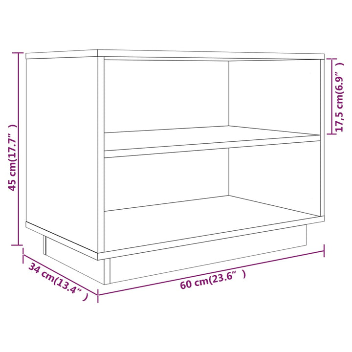 Schoenenkast 60x34x45 cm massief grenenhout - Griffin Retail