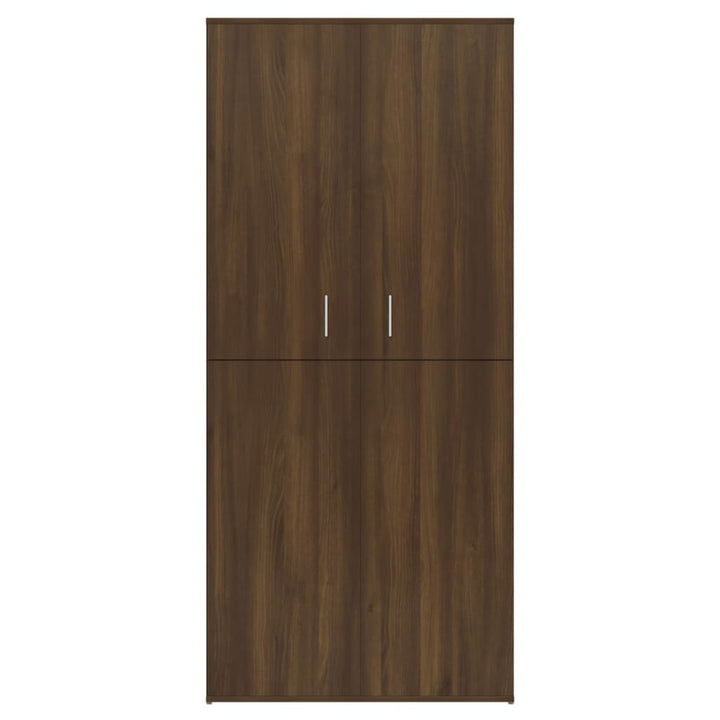 Schoenenkast 80x39x178 cm bewerkt hout bruineikenkleurig - Griffin Retail