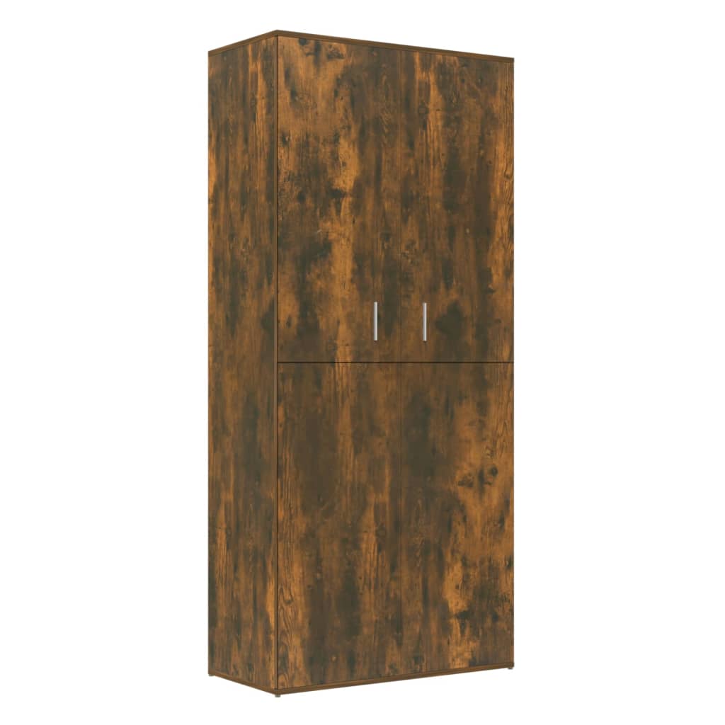 Schoenenkast 80x39x178 cm bewerkt hout gerookt eikenkleurig - Griffin Retail