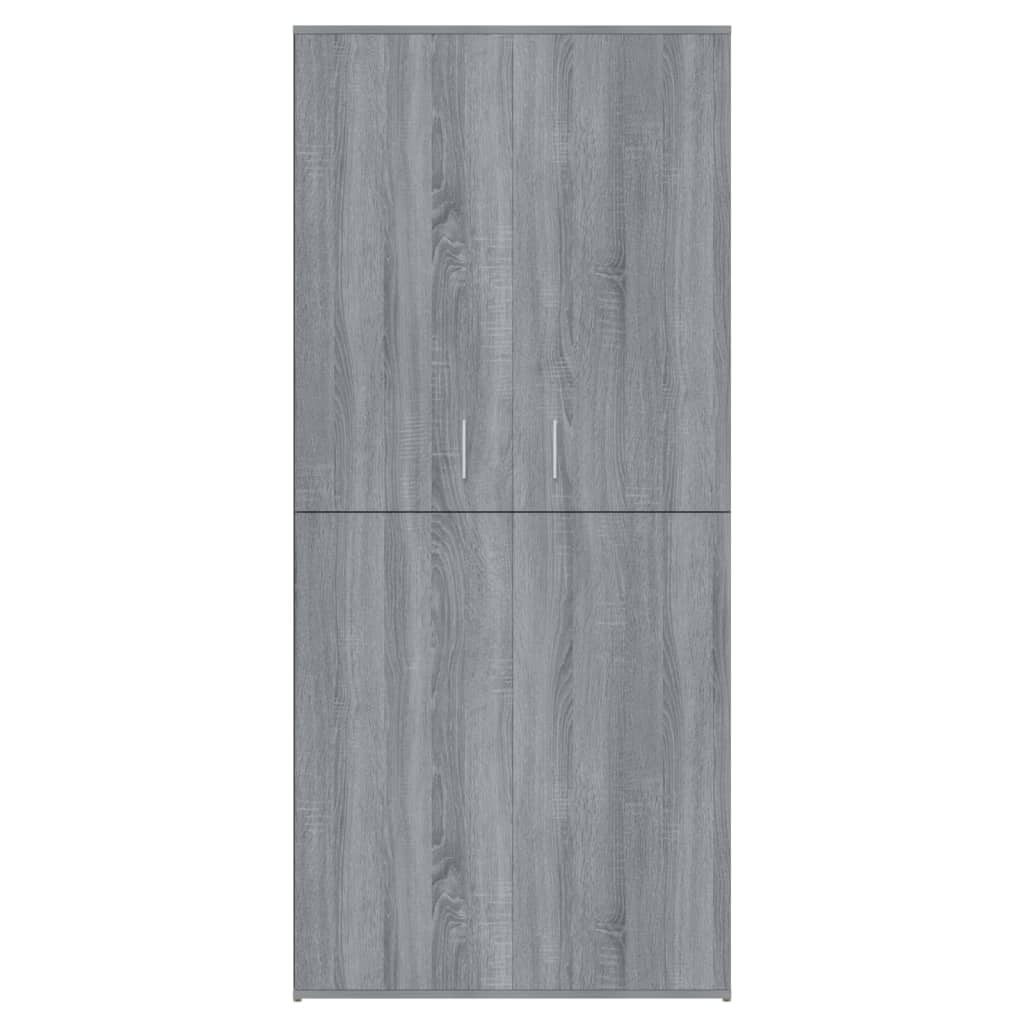 Schoenenkast 80x39x178 cm bewerkt hout grijs sonoma eikenkleur - Griffin Retail