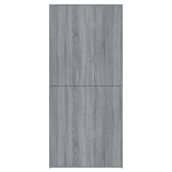 Schoenenkast 80x39x178 cm bewerkt hout grijs sonoma eikenkleur - Griffin Retail