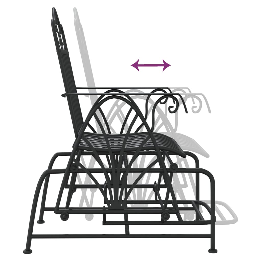 Schommelstoel 61 cm staal zwart - Griffin Retail