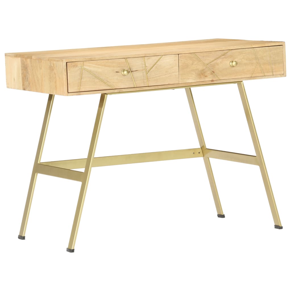 Schrijftafel met lades 100x55x75 cm massief mangohout - Griffin Retail