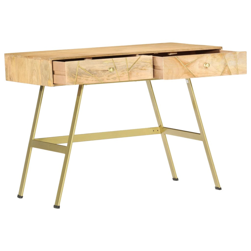 Schrijftafel met lades 100x55x75 cm massief mangohout - Griffin Retail