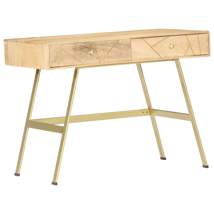 Schrijftafel met lades 100x55x75 cm massief mangohout - Griffin Retail