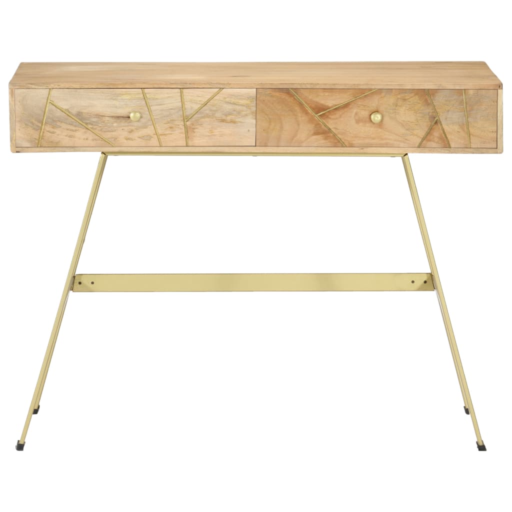 Schrijftafel met lades 100x55x75 cm massief mangohout - Griffin Retail