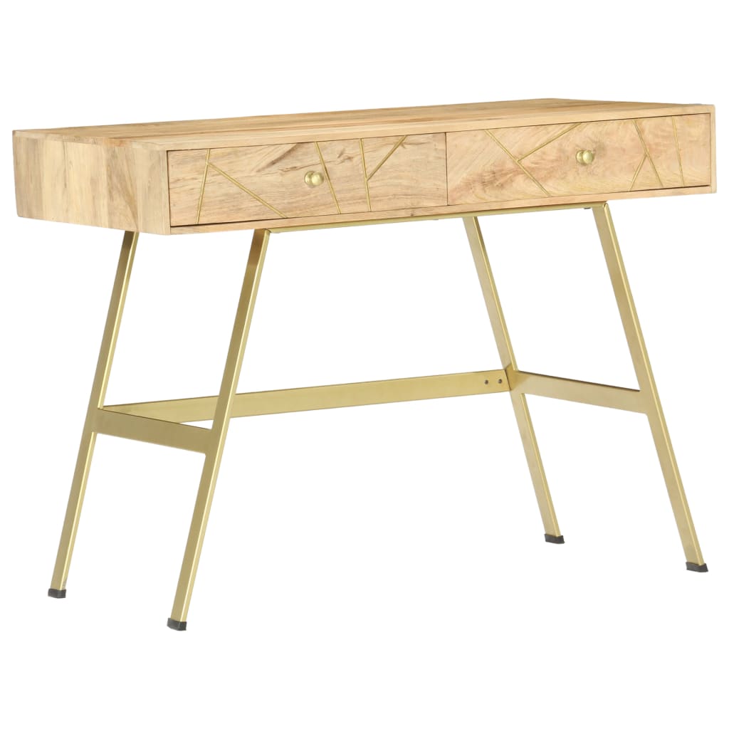 Schrijftafel met lades 100x55x75 cm massief mangohout - Griffin Retail