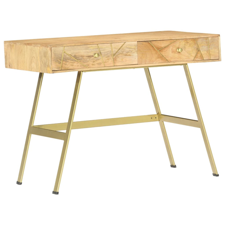 Schrijftafel met lades 100x55x75 cm massief mangohout - Griffin Retail