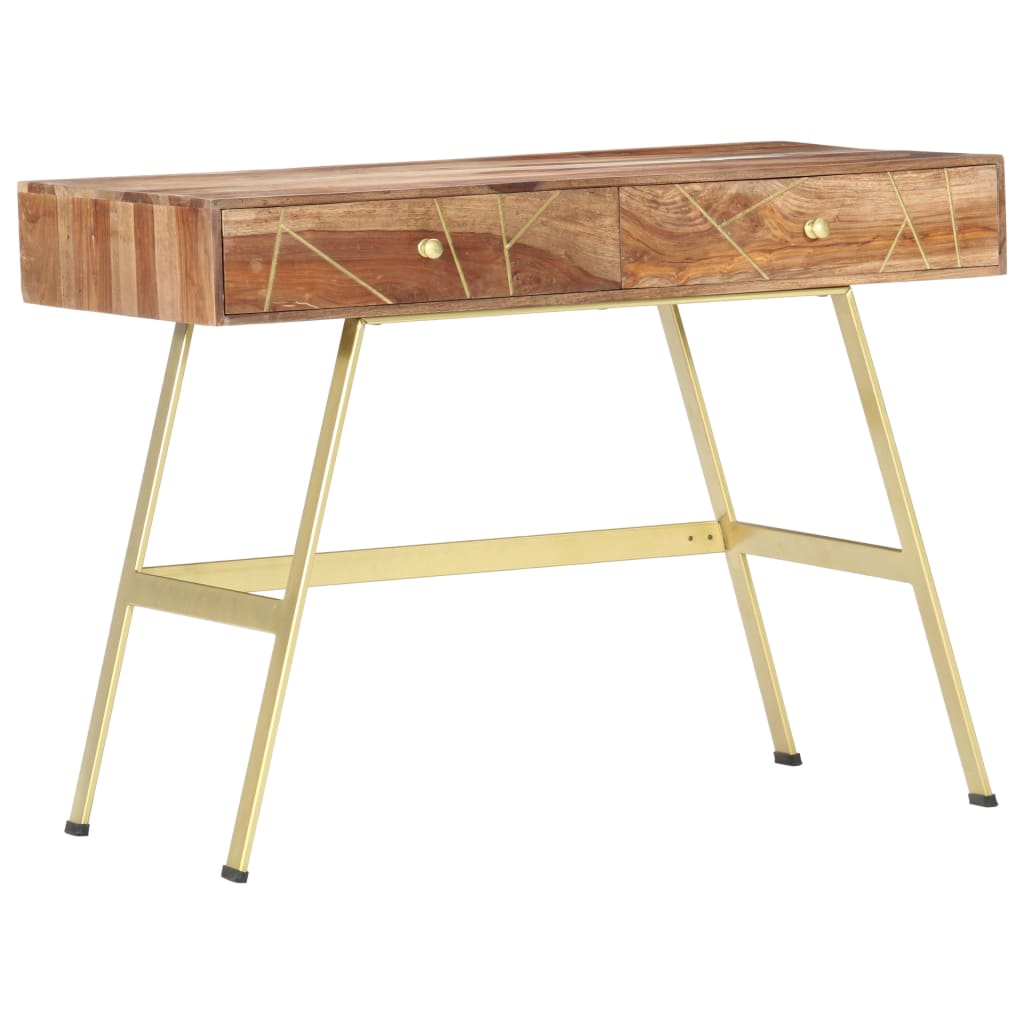 Schrijftafel met lades 100x55x75 cm massief sheeshamhout - Griffin Retail