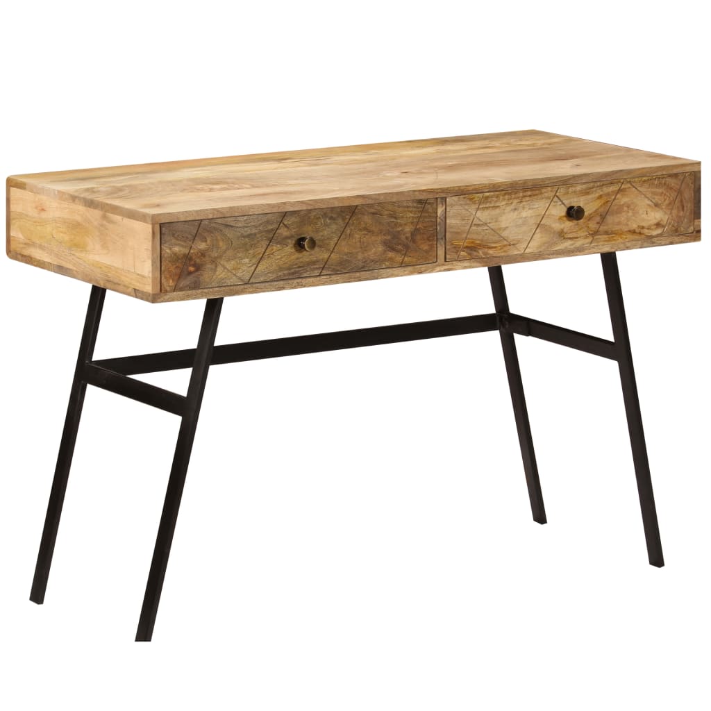 Schrijftafel met lades 110x50x76 cm massief mangohout - Griffin Retail