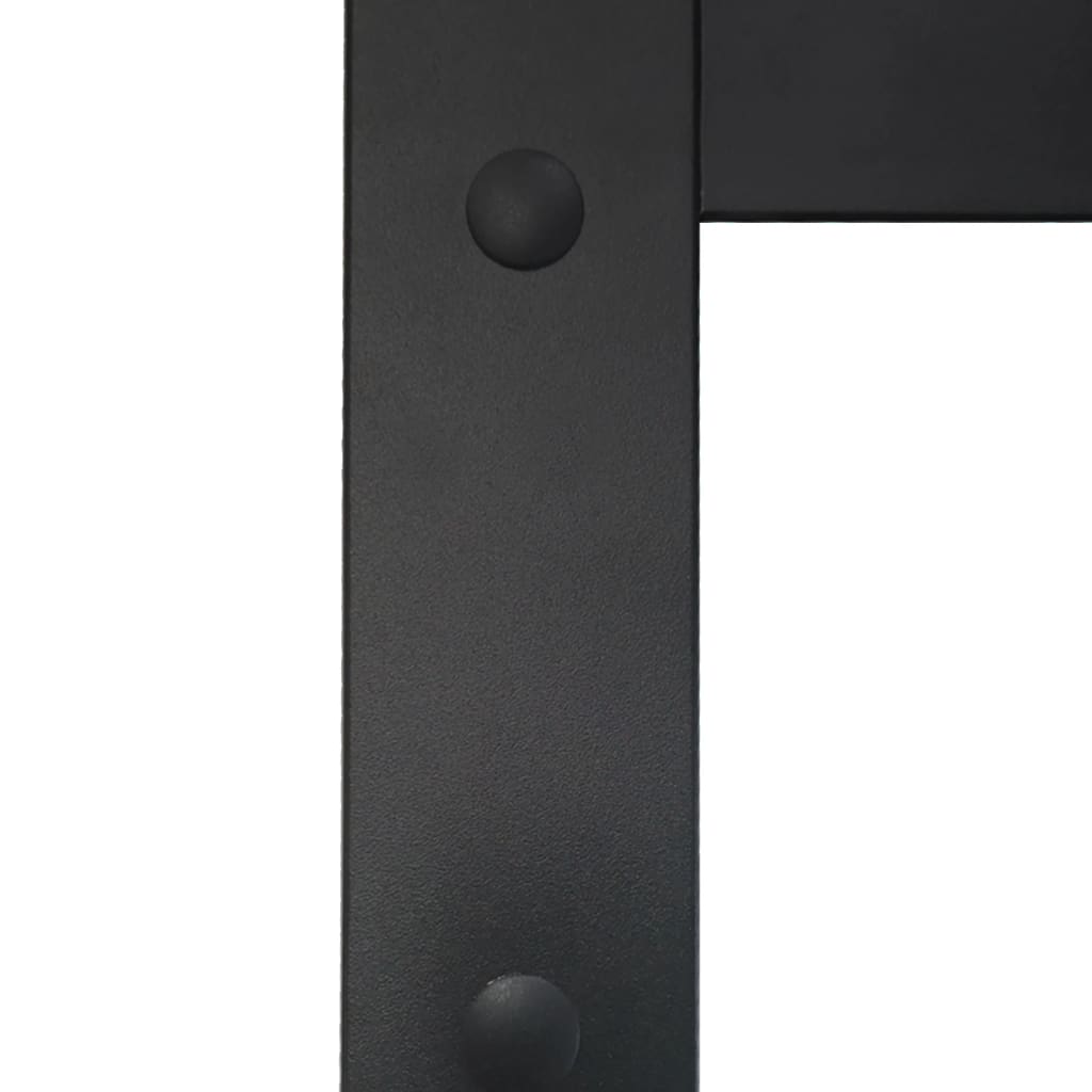 Schuifdeur 102,5x205 cm aluminium en ESG-glas zwart - Griffin Retail