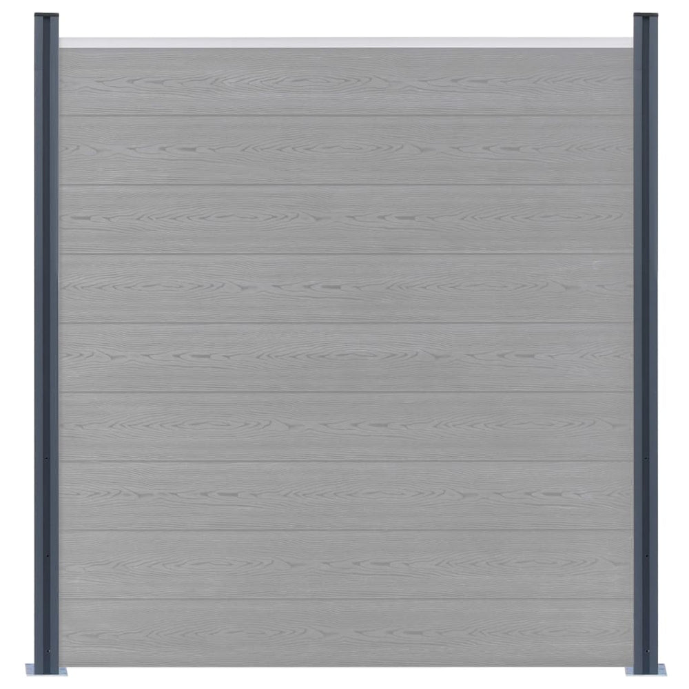 Schuttingpalen 2 st 185 cm aluminium donkergrijs - Griffin Retail