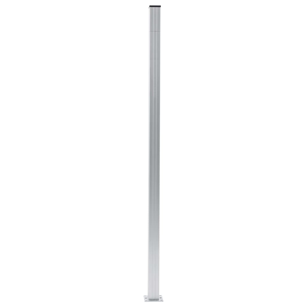 Schuttingpalen 3 st 185 cm aluminium - Griffin Retail