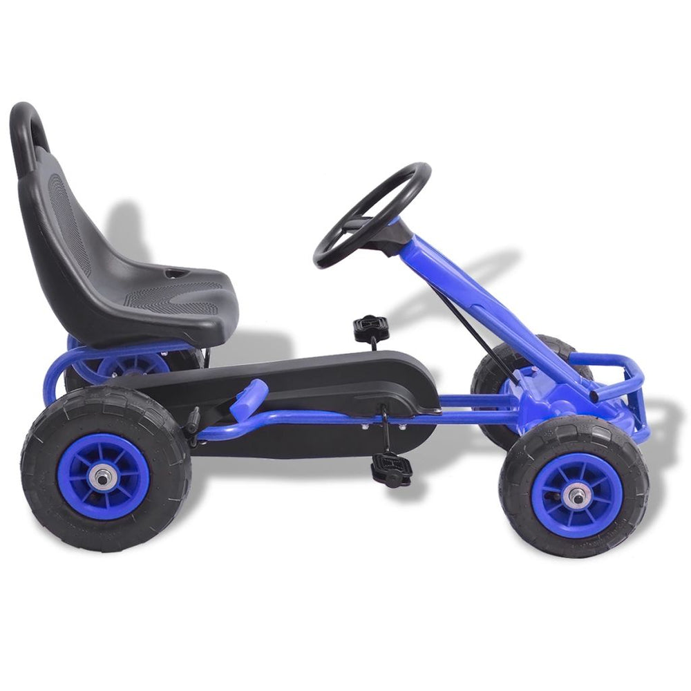 Skelter met pedalen en pneumatische banden blauw - Griffin Retail
