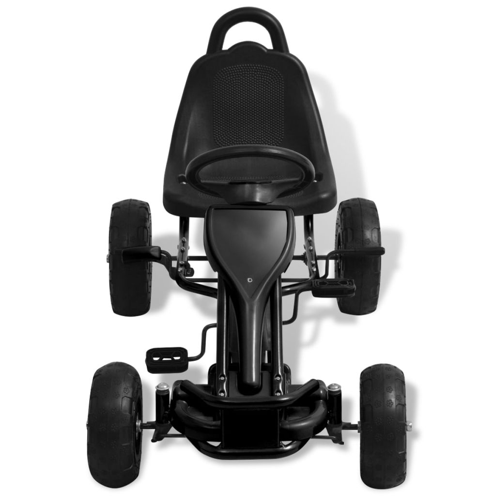 Skelter met pedalen en pneumatische banden zwart - Griffin Retail