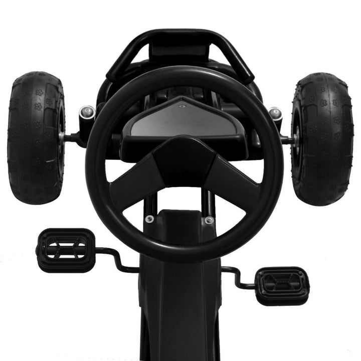 Skelter met pedalen en pneumatische banden zwart - Griffin Retail