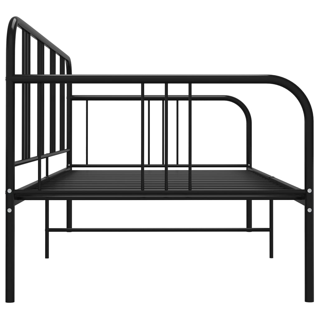 Slaapbankframe metaal zwart 90x200 cm - Griffin Retail