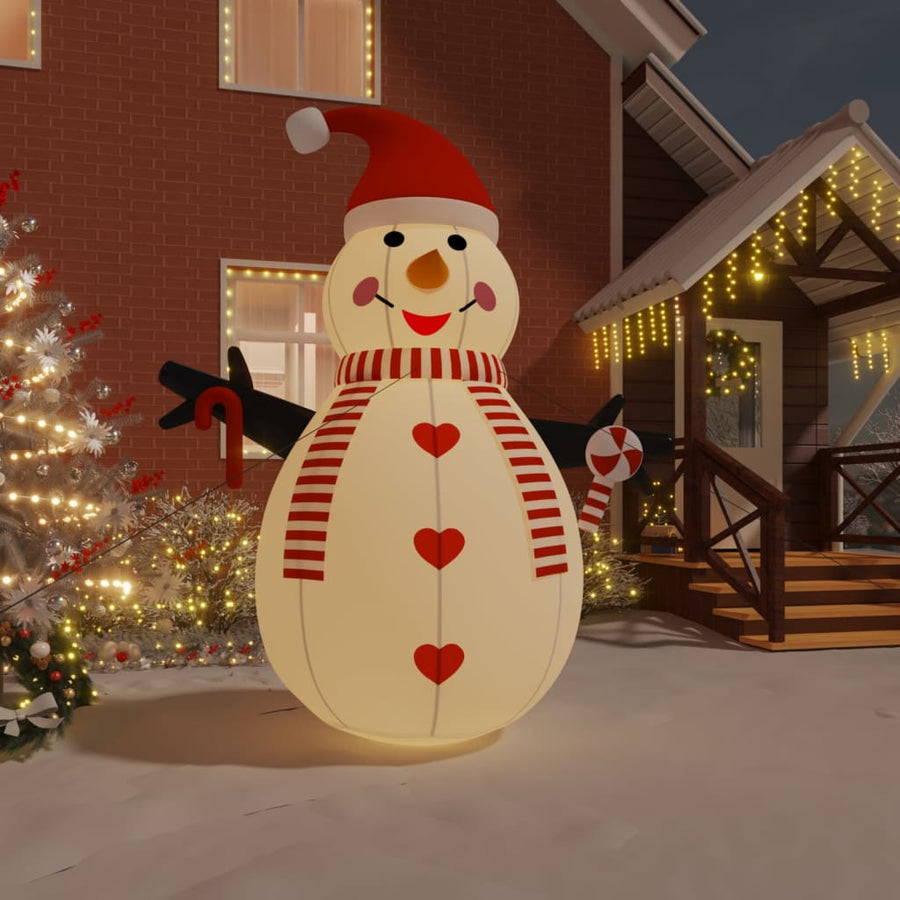 Sneeuwpop opblaasbaar met LED-verlichting 360 cm - Griffin Retail