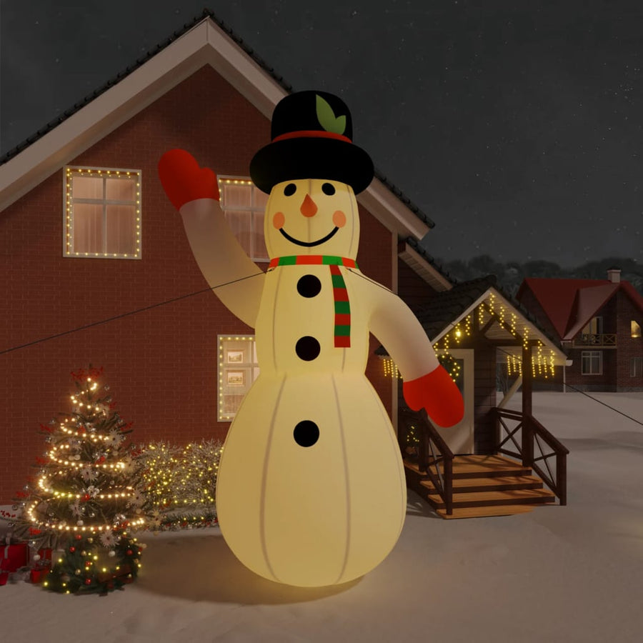 Sneeuwpop opblaasbaar met LED's 620 cm - Griffin Retail