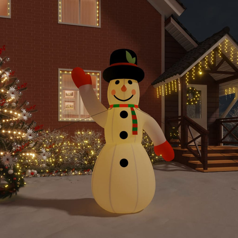 Sneeuwpop opblassbaar met LED-verlichting 370 cm - Griffin Retail