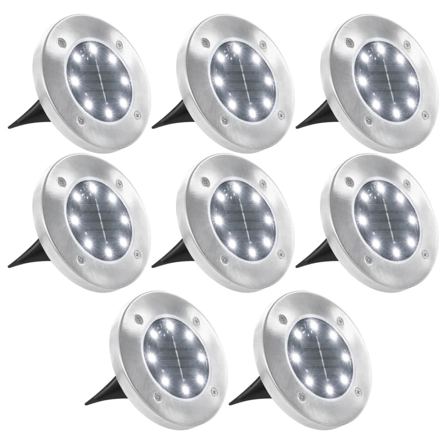 Solargrondlampen 8 st LED-lichten wit - Griffin Retail