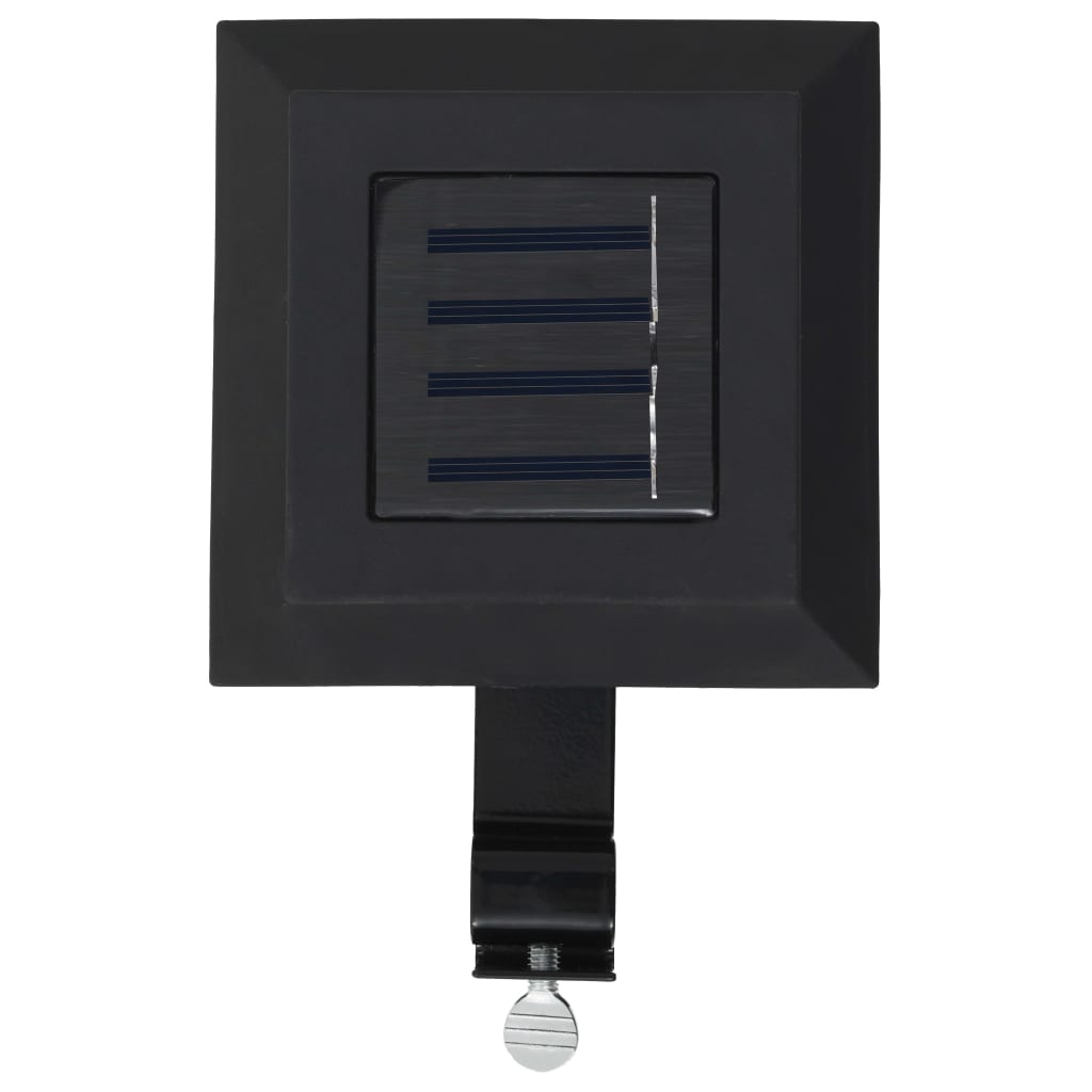 Solarlampen 12 st LED vierkant 12 cm zwart - Griffin Retail