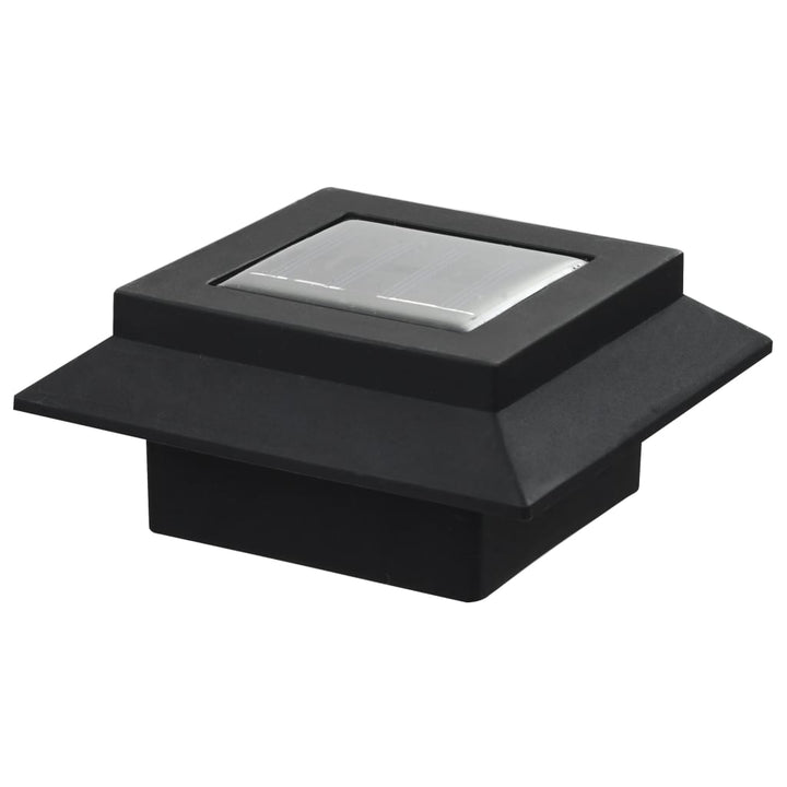 Solarlampen 12 st LED vierkant 12 cm zwart - Griffin Retail