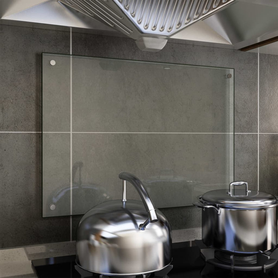 Spatscherm keuken 70x50 cm gehard glas transparant - Griffin Retail