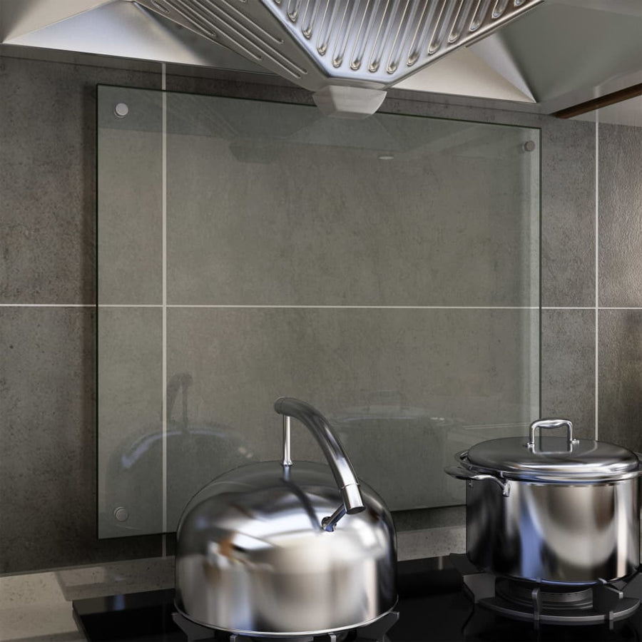 Spatscherm keuken 70x60 cm gehard glas transparant - Griffin Retail