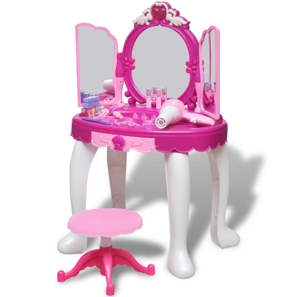 Speelgoedkaptafel staand met 3 spiegels en licht/geluid - Griffin Retail