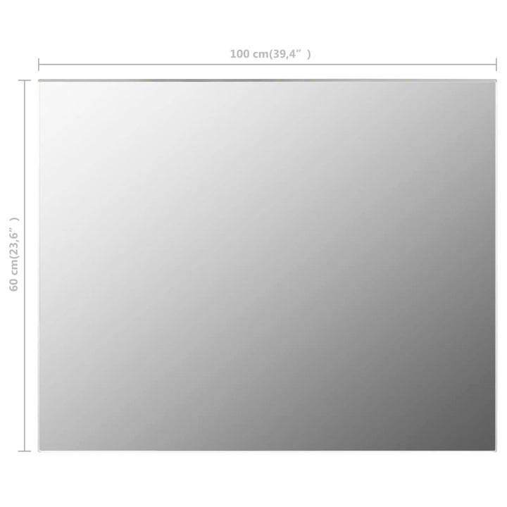 Spiegel frameloos 100x60 cm glas - Griffin Retail