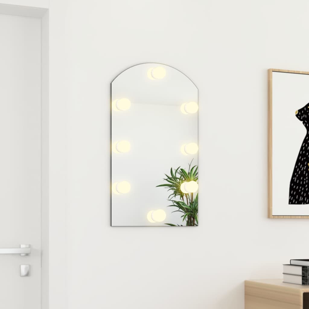 Spiegel met LED-verlichting boog 70x40 cm glas - Griffin Retail