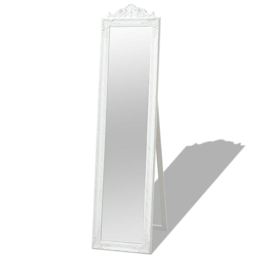 Spiegel vrijstaand barok stijl 160x40 cm wit - Griffin Retail