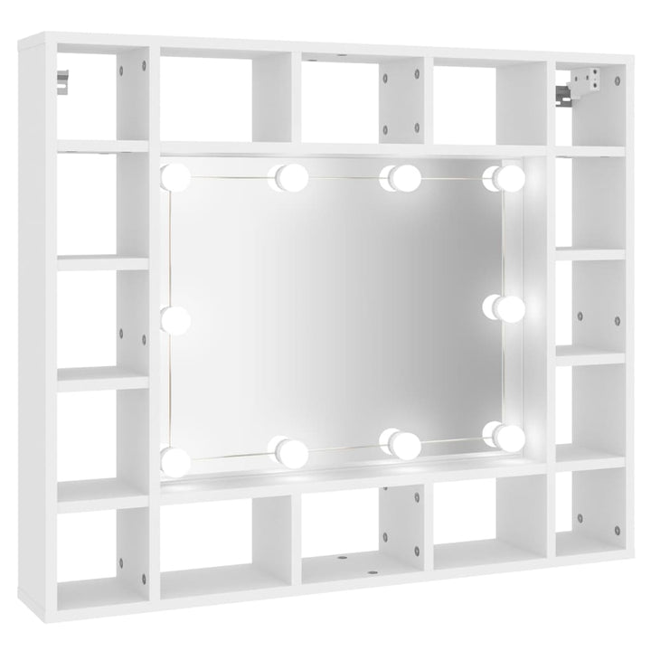 Spiegelkast met LED-verlichting 91x15x76,5 cm wit - Griffin Retail