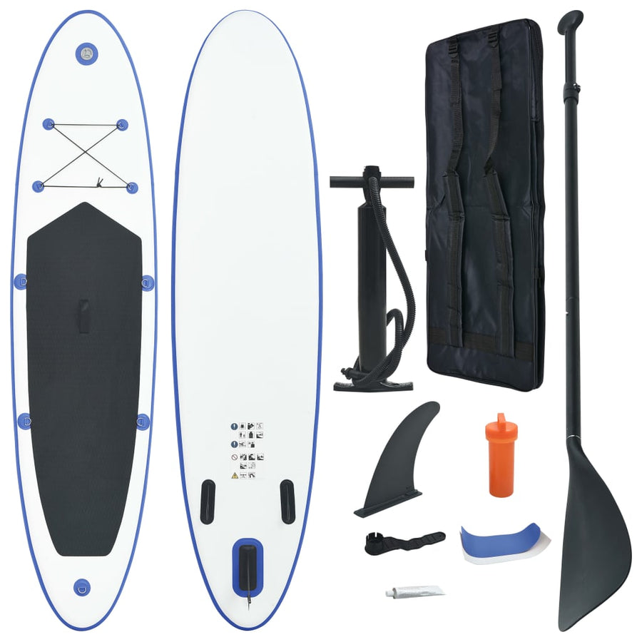 Stand-up paddleboard opblaasbaar blauw en wit - Griffin Retail