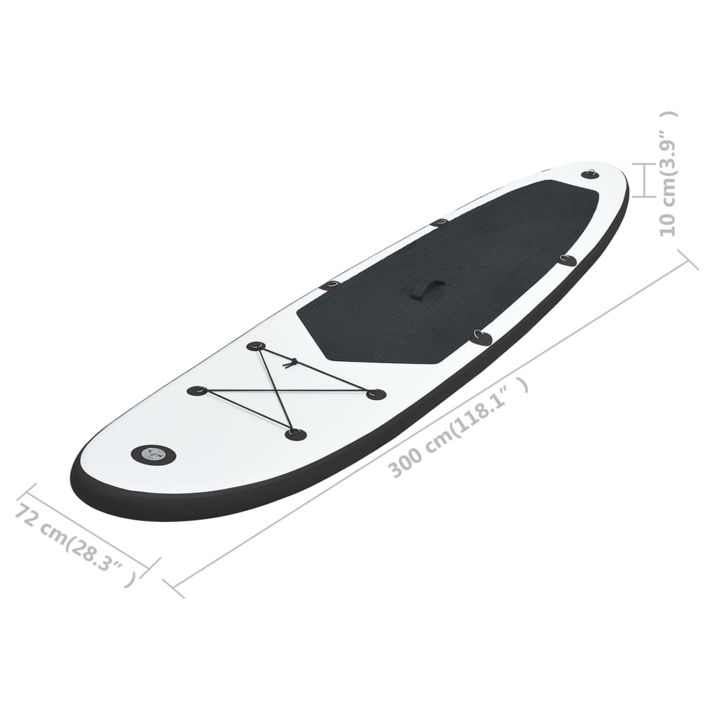 Stand-up paddleboard opblaasbaar zwart en wit - Griffin Retail