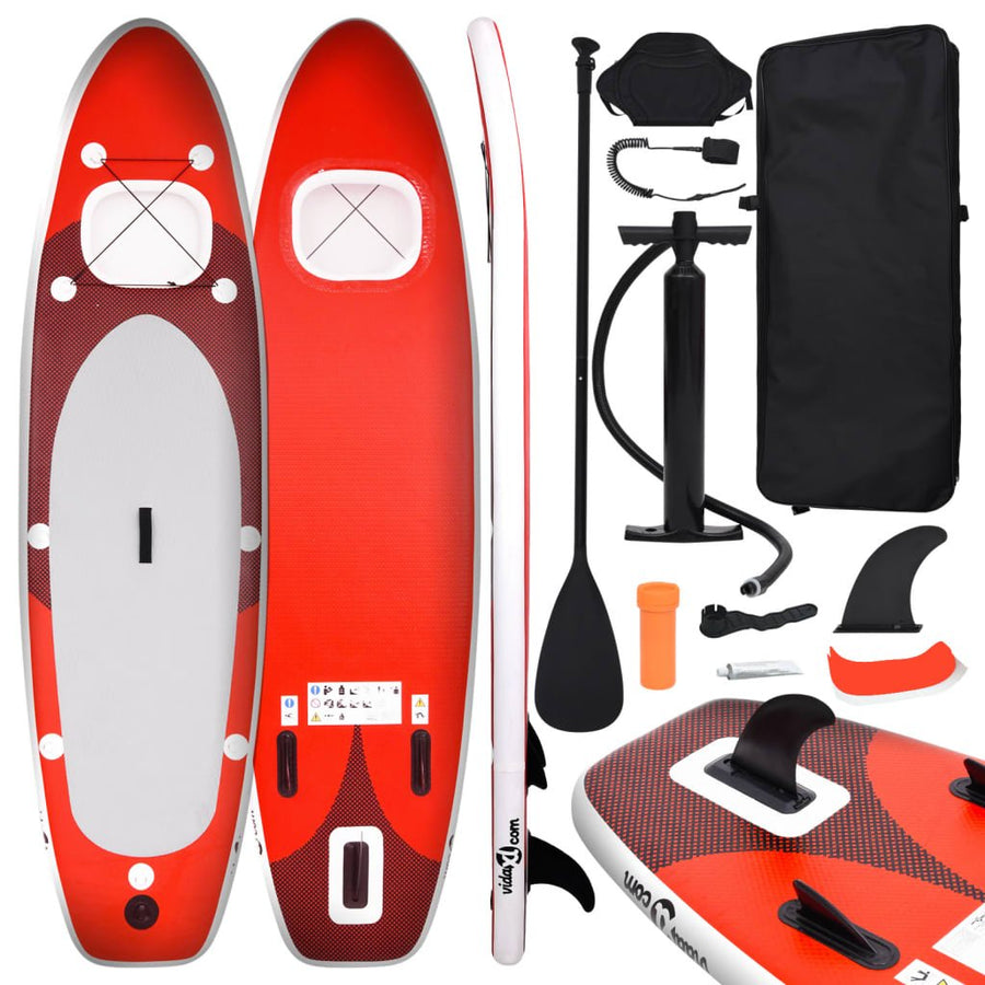 Stand Up Paddleboardset opblaasbaar 300x76x10 cm rood - Griffin Retail