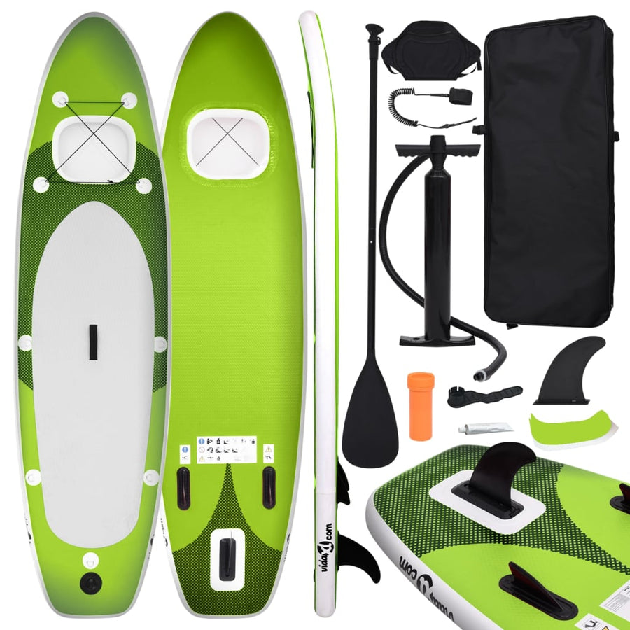 Stand Up Paddleboardset opblaasbaar 360x81x10 cm groen - Griffin Retail