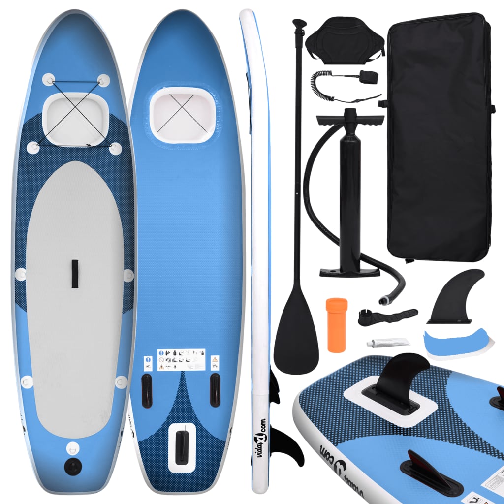 Stand Up Paddleboardset opblaasbaar 360x81x10 cm zeeblauw - Griffin Retail