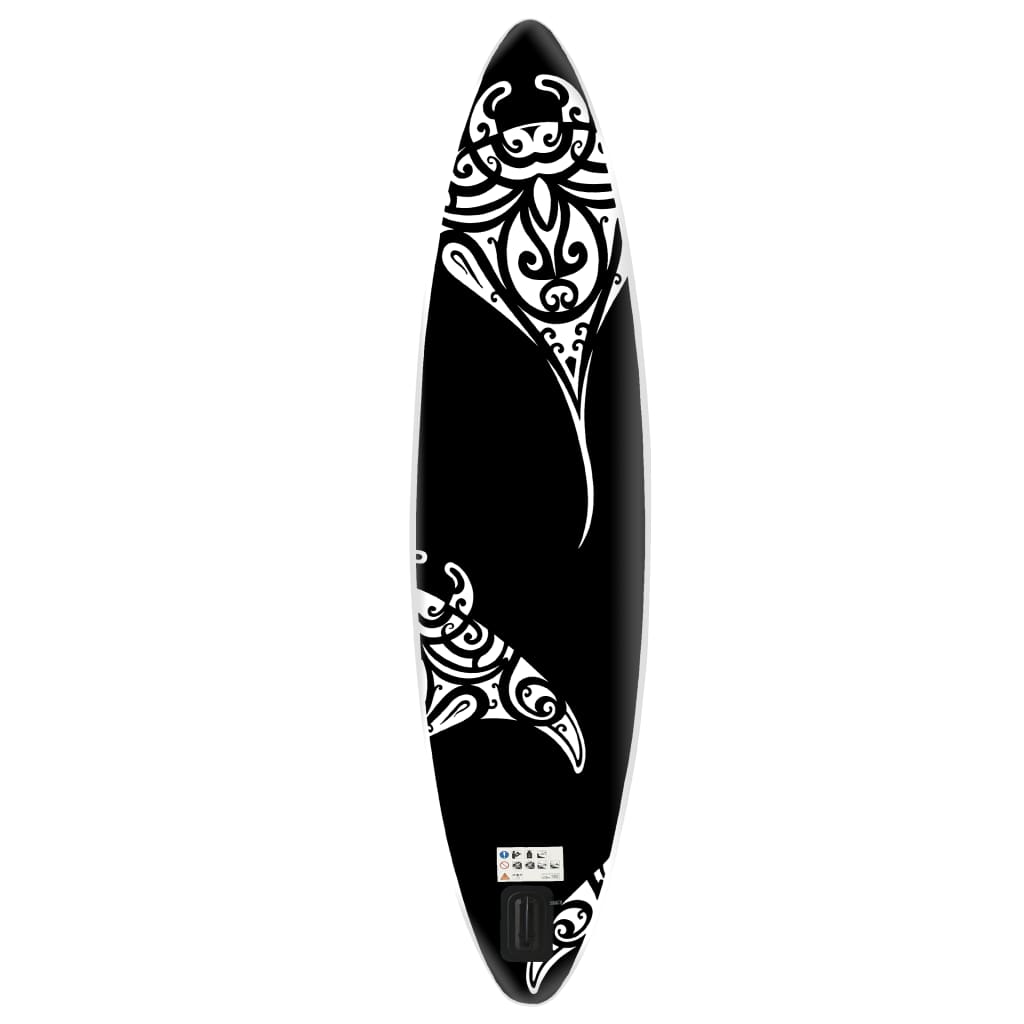 Stand Up Paddleboardset opblaasbaar 366x76x15 cm zwart - Griffin Retail