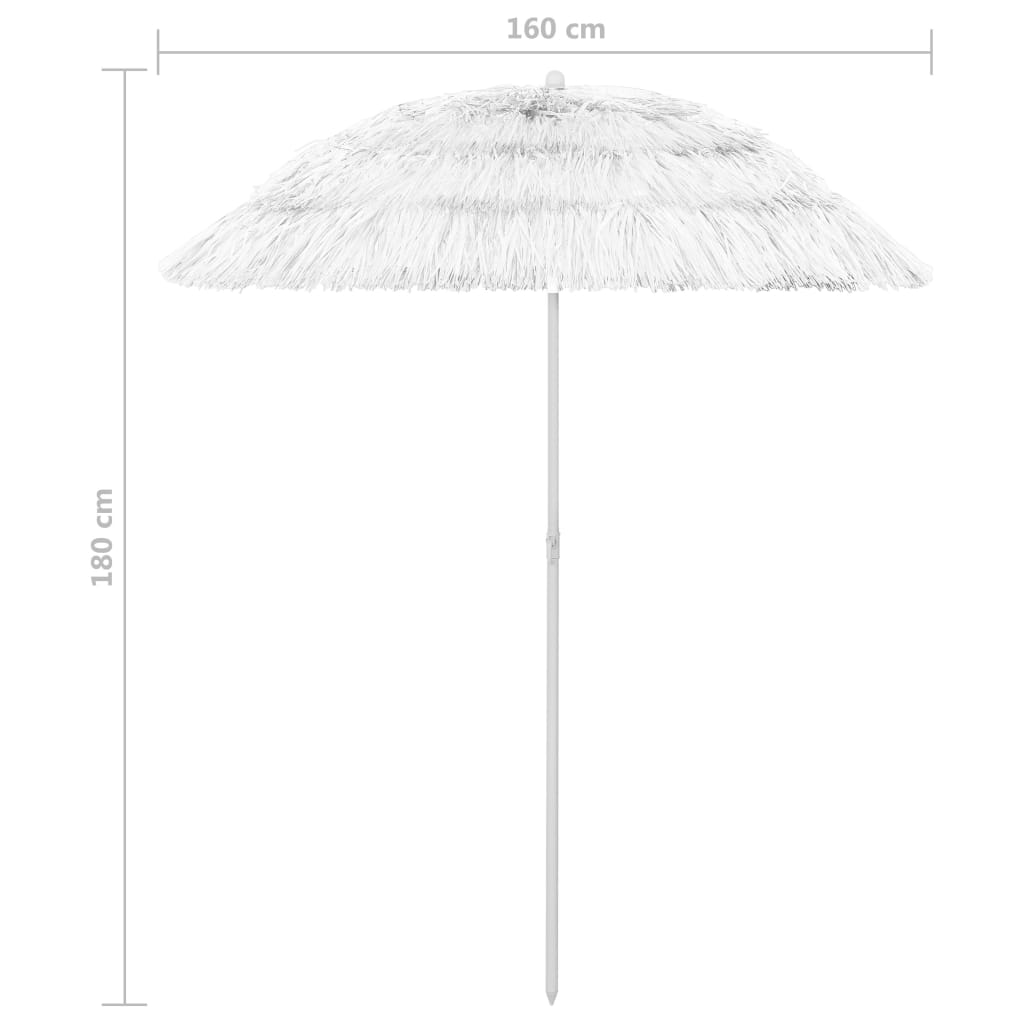 Strandparasol 180 cm wit - Griffin Retail