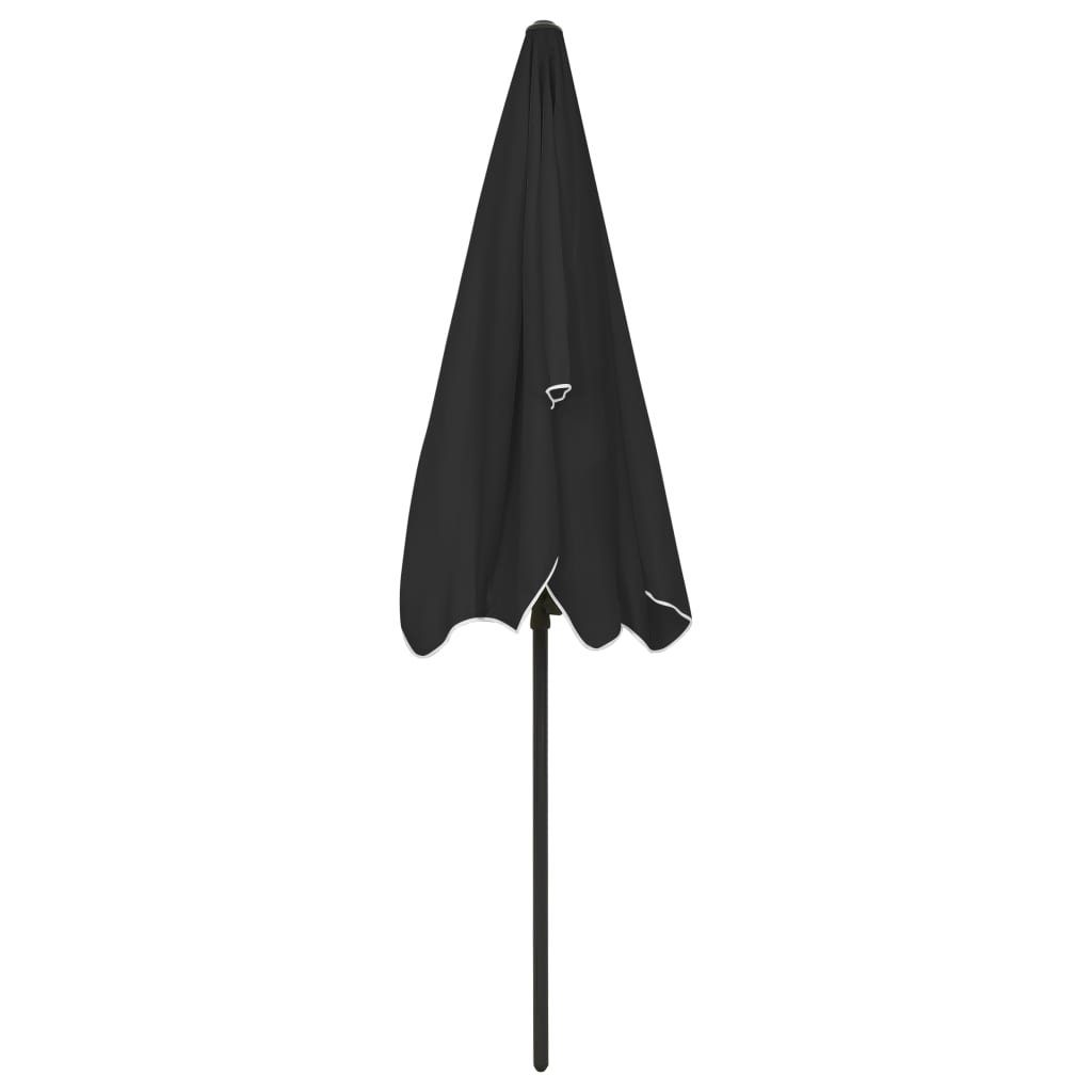 Strandparasol 200x125 cm zwart - Griffin Retail