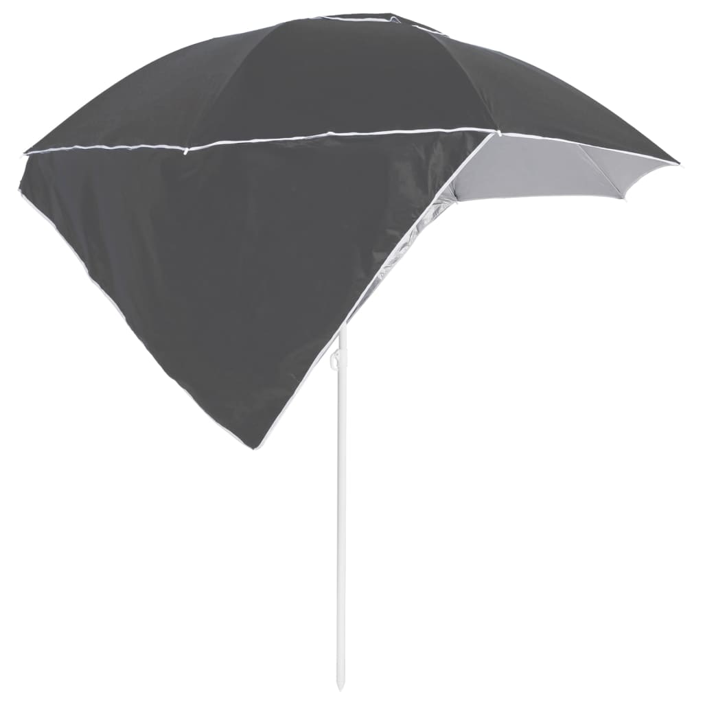 Strandparasol met zijwanden 215 cm antracietkleurig - Griffin Retail