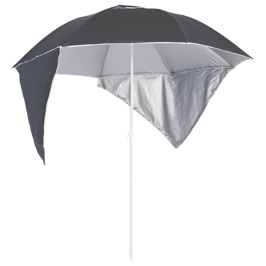 Strandparasol met zijwanden 215 cm antracietkleurig - Griffin Retail