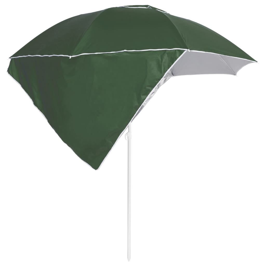 Strandparasol met zijwanden 215 cm groen - Griffin Retail