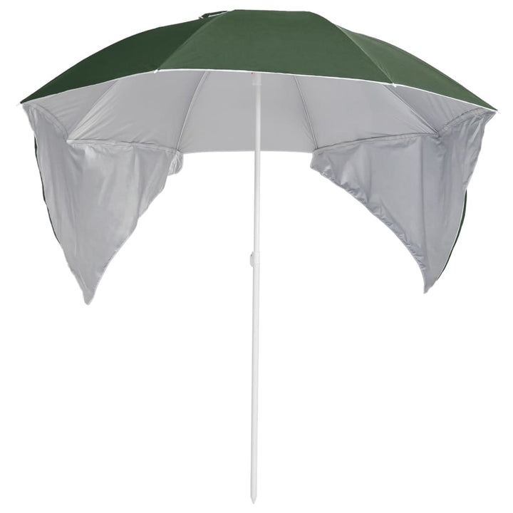 Strandparasol met zijwanden 215 cm groen - Griffin Retail