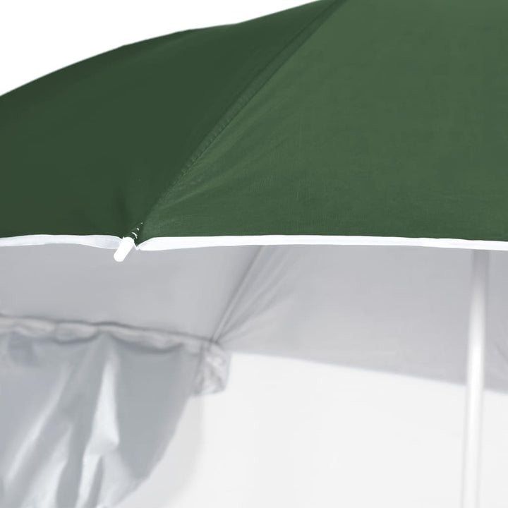 Strandparasol met zijwanden 215 cm groen - Griffin Retail