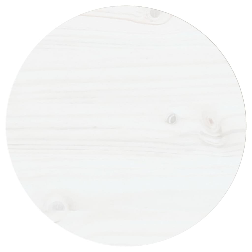 Tafelblad ø˜30x2,5 cm massief grenenhout wit - Griffin Retail
