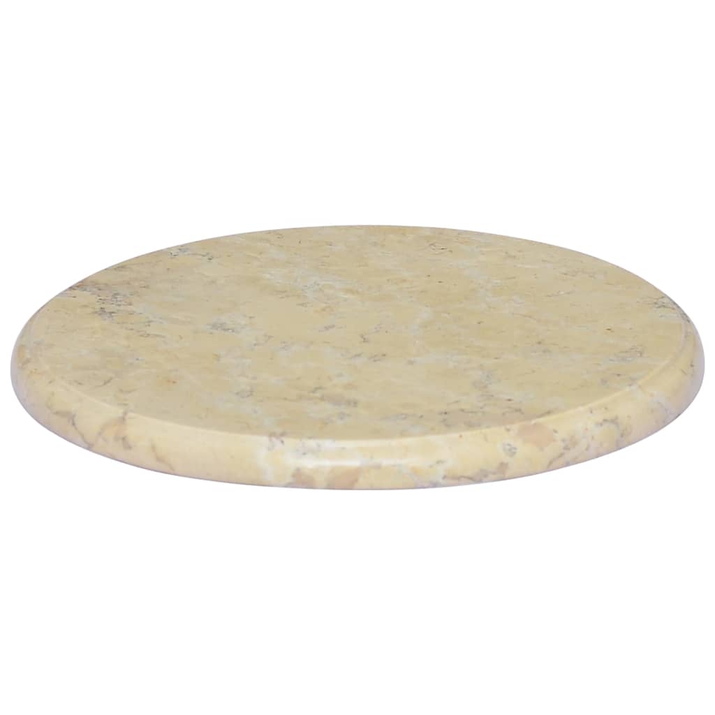 Tafelblad ø˜40x2,5 cm marmer crèmekleurig - Griffin Retail
